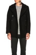 Schott Slim Fit Peacoat In Blue