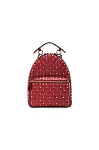 Valentino Small Rockstud Spike Backpack In Red