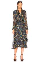 Equipment Vivienne Dress In Blue,floral,yellow