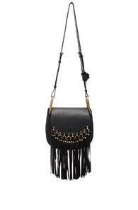 Chloe Small Hudson Fringe Bag In Black