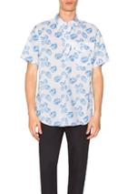 Engineered Garments Pop Over Bd Shirt In Blue,floral,white