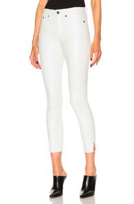Rag & Bone/jean 10 Inch Capri With Slit In White