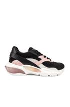 Valentino Bounce Sneakers In Black,pink