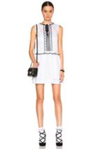 Red Valentino Sleeveless Mini Dress In White
