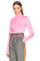 Calvin Klein 205w39nyc Cotton Jersey Turtleneck In Pink