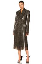 Calvin Klein 205w39nyc Glen Plaid Wool & Matte Polyurethane Film Trench Coat In Brown,checkered & Plaid