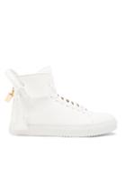 Buscemi 125mm High Top Leather Sneakers In White