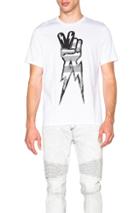 Neil Barrett Peace Bolt Tee In White