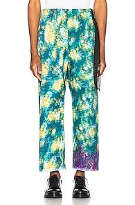 Craig Green Vibrating Floral Line Stitch Trousers In Abstract,green