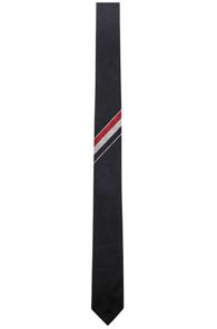 Thom Browne Wool Twill Tie In Blue