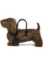 Thom Browne Hector Natural Fur Bag In Brown
