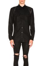 Alexander Mcqueen Leather Harness Shirt In Black