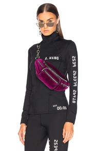 Alexander Wang Long Sleeve Scuba Rash Guard Top In Black