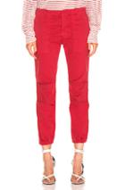 Nili Lotan Cropped Military Pant In Red