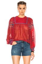 Ulla Johnson Minou Top In Abstract,red