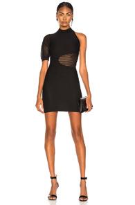 Cushnie Et Ochs Mock Neck Mini Dress In Black