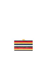 Edie Parker Jean Striped Clutch In Stripes,red,green,white
