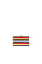Edie Parker Jean Striped Clutch In Stripes,red,green,white