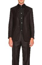 Cobra Sc Peak Lapel Blazer In Black,stripes