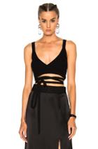 Alexander Wang Ribbed Wrap Bra In Black