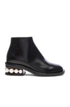 Nicholas Kirkwood Leather Casati Pearl Boots In Black