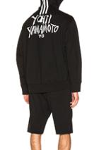 Y-3 Yohji Yamamoto Signature Graphic Zip Hoodie In Black