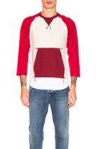 Ganryu Cotton Pile Lined T-shirt In Red