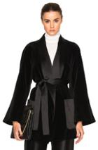 Rosetta Getty Shawl Robe Jacket In Black