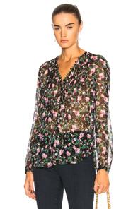 Veronica Beard Lowell Top In Floral,black