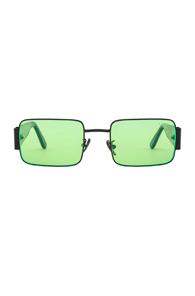 Super Z Acid Green Sunglasses In Green