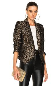Smythe Anytime Blazer In Animal Print,brown,neutrals