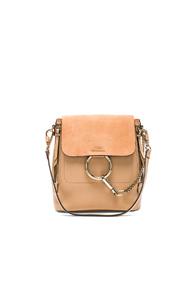 Chloe Small Faye Suede & Calfskin Backpack In Neutrals