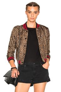 R13 Shrunken Roadie In Neutrals,animal Print