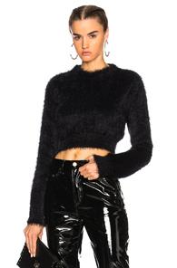 Faith Connexion Pilou Crop Sweater In Black
