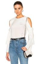 3.1 Phillip Lim Cold Shoulder Top In White