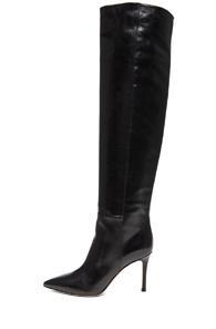Gianvito Rossi Leather Over The Knee Boots In Black