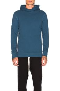 John Elliott Hooded Villain Sweatshirt In Blue