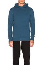 John Elliott Hooded Villain Sweatshirt In Blue