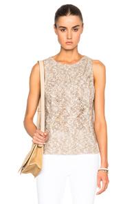 Enza Costa Cableknit Shell Top In Neutrals,brown