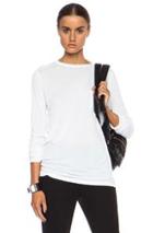 T By Alexander Wang Classic Rayon Tee With Pocket In White