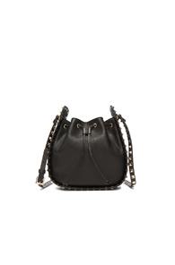 Valentino Rockstud Bucket Bag In Black