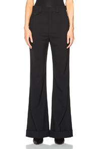 Chloe Stretch Wool Tailoring Trousers In Black