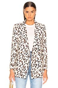 Blaze Milano Manitou Everyday Blazer In Animal Print,white