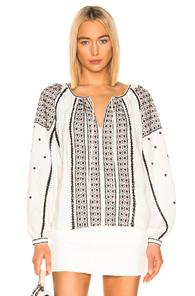 Frame Anita Top In Abstract,white