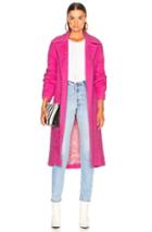 Helmut Lang Nappy Wool Coat In Pink