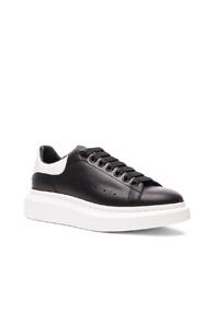 Alexander Mcqueen Leather Platform Sneakers In Black