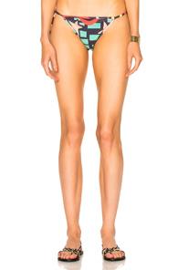 Bower Bang Bang Bikini Bottom In Abstract,green,red