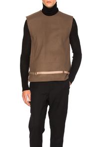 Robert Geller Wool Luca Vest In Gray