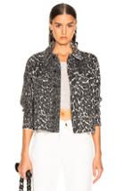 Mother Cut Drifter In Animal Print,gray