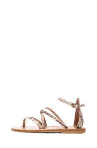 K Jacques Epicure Leather Sandals In Neutrals,brown,animal Print